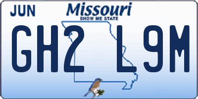MO license plate GH2L9M
