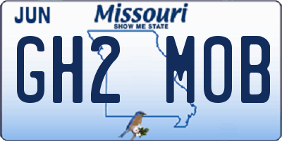 MO license plate GH2M0B