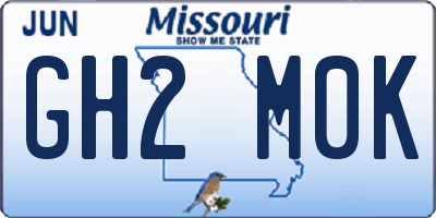MO license plate GH2M0K