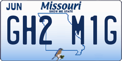 MO license plate GH2M1G