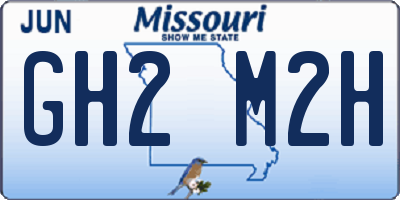 MO license plate GH2M2H