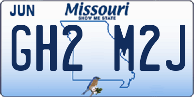 MO license plate GH2M2J