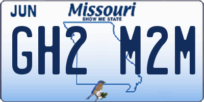 MO license plate GH2M2M
