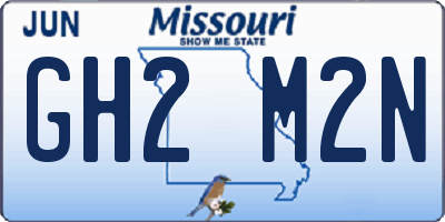 MO license plate GH2M2N