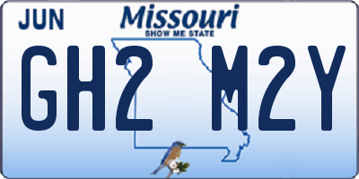 MO license plate GH2M2Y