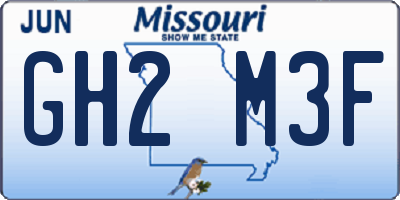MO license plate GH2M3F