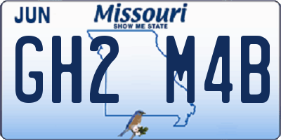 MO license plate GH2M4B