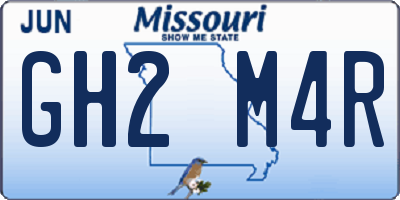 MO license plate GH2M4R