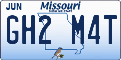 MO license plate GH2M4T