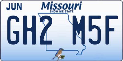 MO license plate GH2M5F