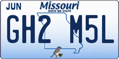 MO license plate GH2M5L