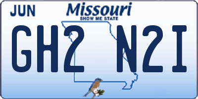 MO license plate GH2N2I