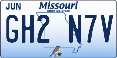 MO license plate GH2N7V