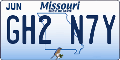 MO license plate GH2N7Y