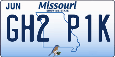 MO license plate GH2P1K