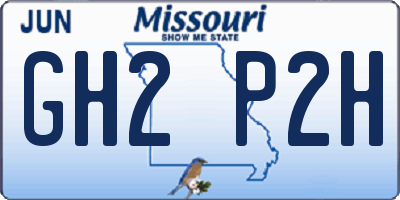 MO license plate GH2P2H