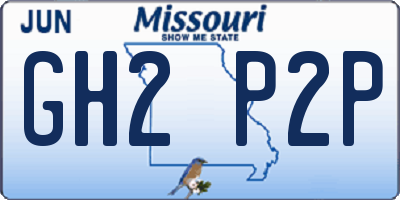 MO license plate GH2P2P