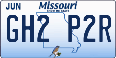 MO license plate GH2P2R