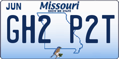 MO license plate GH2P2T