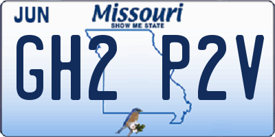 MO license plate GH2P2V