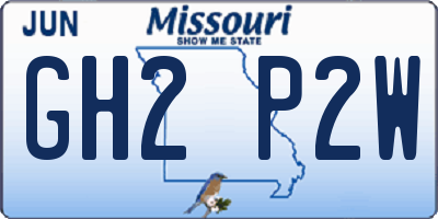 MO license plate GH2P2W