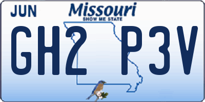 MO license plate GH2P3V