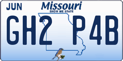 MO license plate GH2P4B