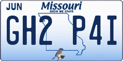 MO license plate GH2P4I