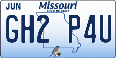 MO license plate GH2P4U