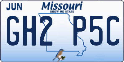 MO license plate GH2P5C