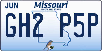 MO license plate GH2P5P