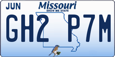 MO license plate GH2P7M