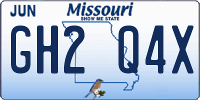 MO license plate GH2Q4X