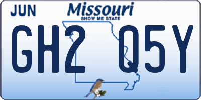 MO license plate GH2Q5Y