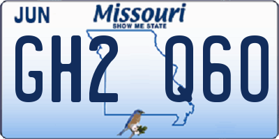 MO license plate GH2Q6O