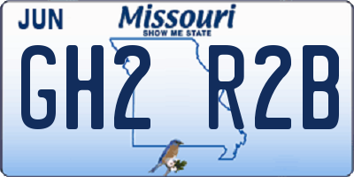MO license plate GH2R2B