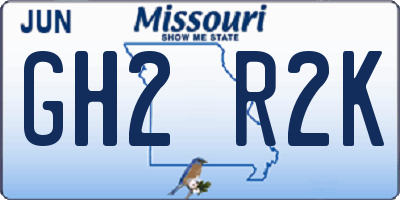 MO license plate GH2R2K