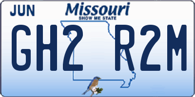 MO license plate GH2R2M