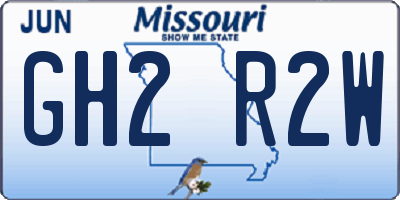 MO license plate GH2R2W