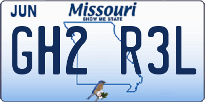 MO license plate GH2R3L