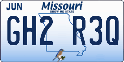 MO license plate GH2R3Q