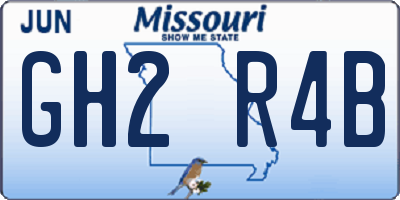 MO license plate GH2R4B
