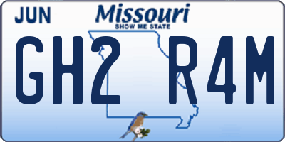 MO license plate GH2R4M
