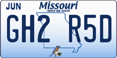 MO license plate GH2R5D