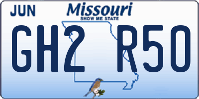 MO license plate GH2R5O