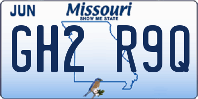 MO license plate GH2R9Q