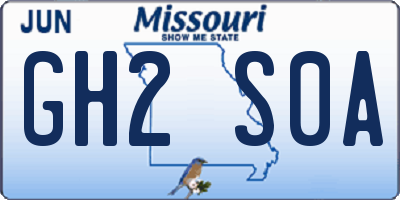 MO license plate GH2S0A