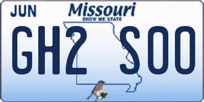 MO license plate GH2S0O
