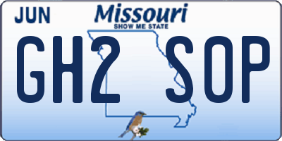 MO license plate GH2S0P