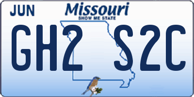 MO license plate GH2S2C